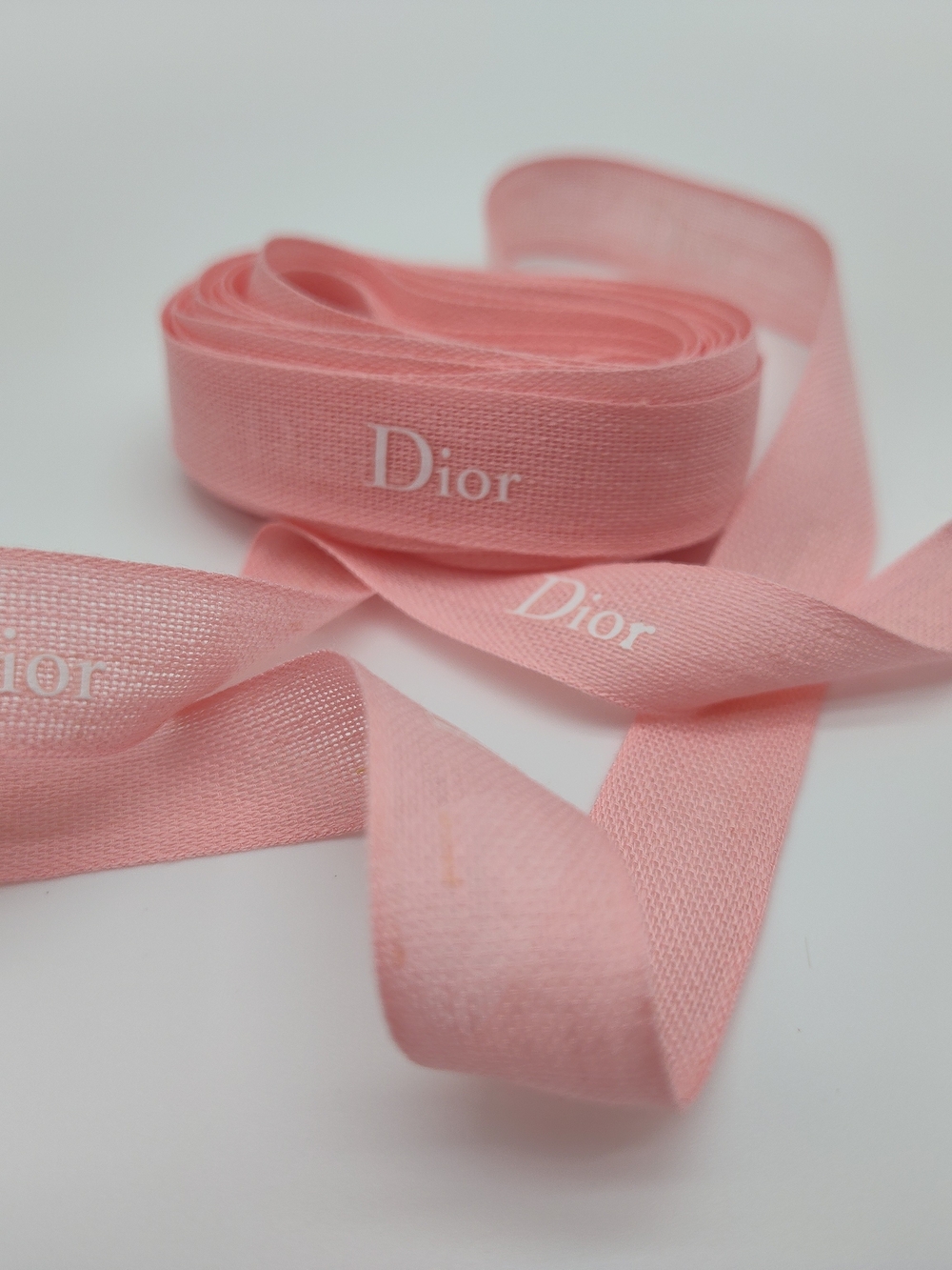 DIOR Blush Pink Logo Ribbon 2 Yards Luxury Gift Wrap Trim